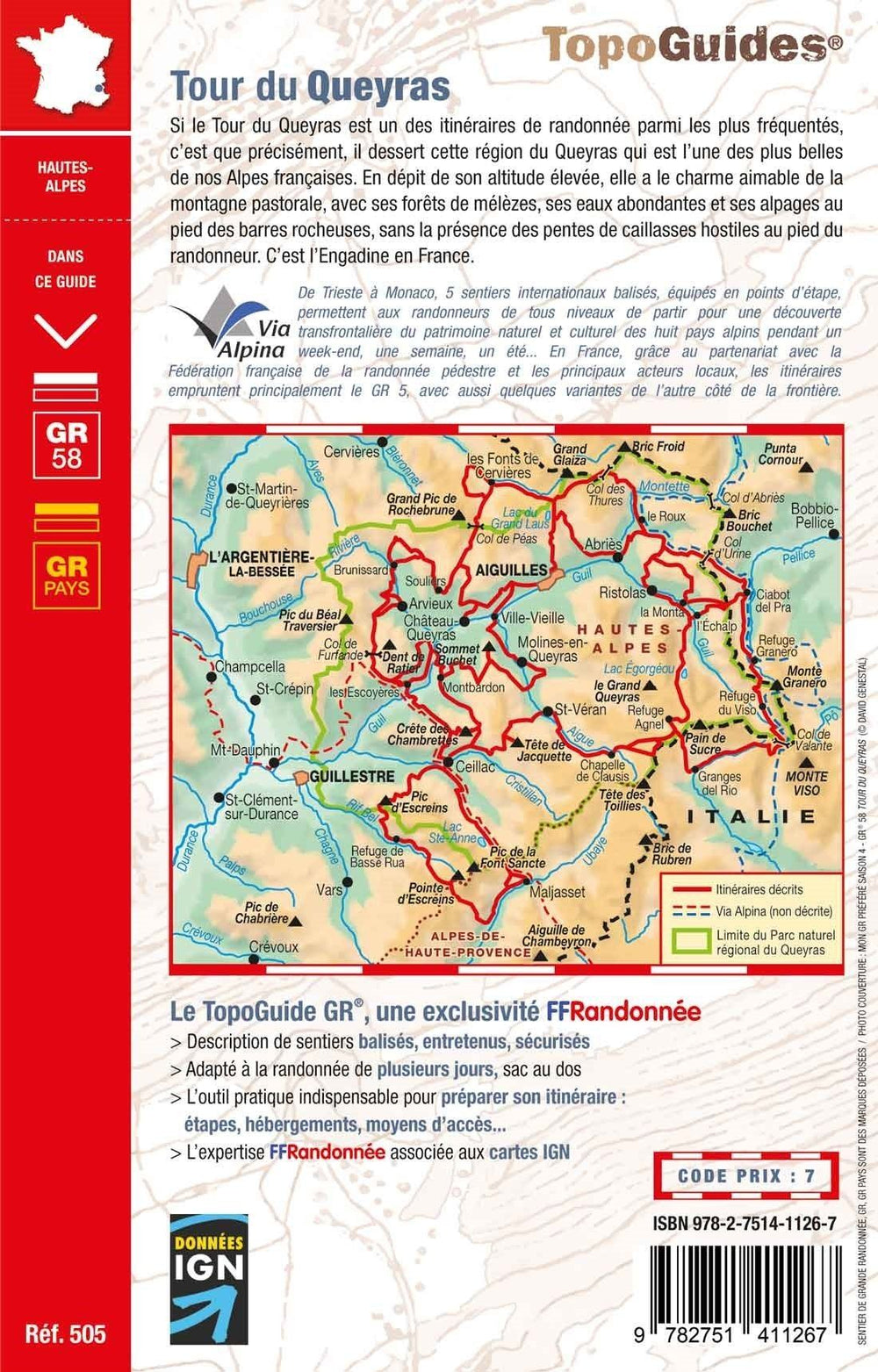Topoguide de randonnée - Tour du Queyras | FFR guide de randonnée FFR - Fédération Française de Randonnée 