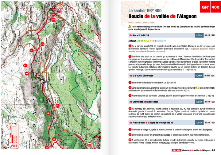 Topoguide de randonnée - Volcan du Cantal et Pays de Saint-Flour - GR4, GR400 | FFR guide de randonnée FFR - Fédération Française de Randonnée 