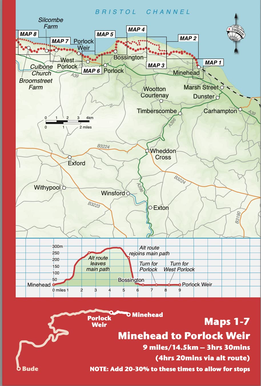 Topoguide de randonnées (en anglais) - Exmoor & North Devon Coast Path | Trailblazer guide de randonnée Trailblazer 