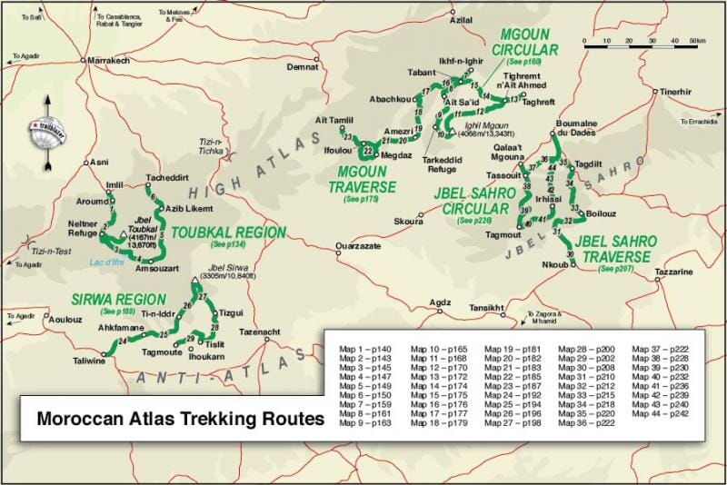 Topoguide de randonnées (en anglais) - Moroccan Atlas trekking guide | Trailblazer guide de randonnée Trailblazer 