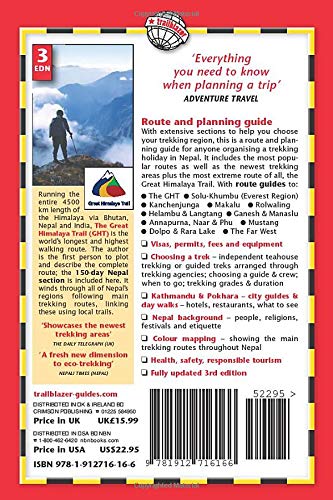 Topoguide de randonnées (en anglais) - Nepal Trekking & The Great Himalaya Trail | Trailblazer guide de randonnée Trailblazer 