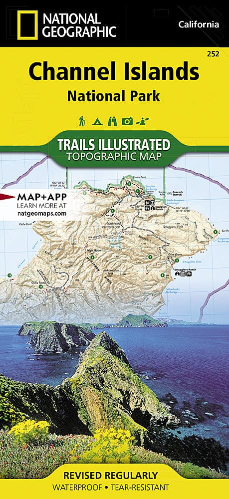 Trails Map of Channel Islands National Park (California), # 252 | National Geographic carte pliée National Geographic 