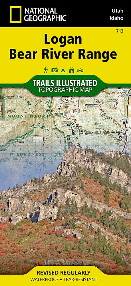 Trails Map of Logan Bear River Range (Utah, Idaho), # 713 | National Geographic carte pliée National Geographic 