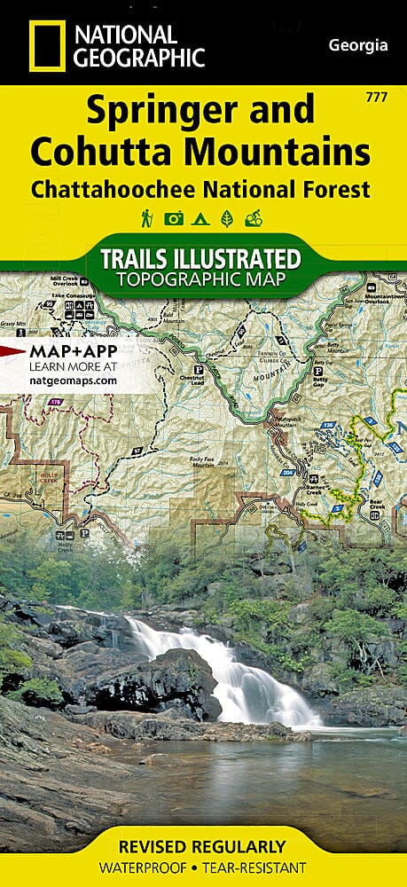 Trails Map of Springer and Cohutta Mountains (Georgia), # 777 | National Geographic carte pliée National Geographic 