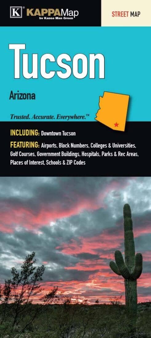Tucson : Arizona : street map | Kappa Map Group carte pliée 