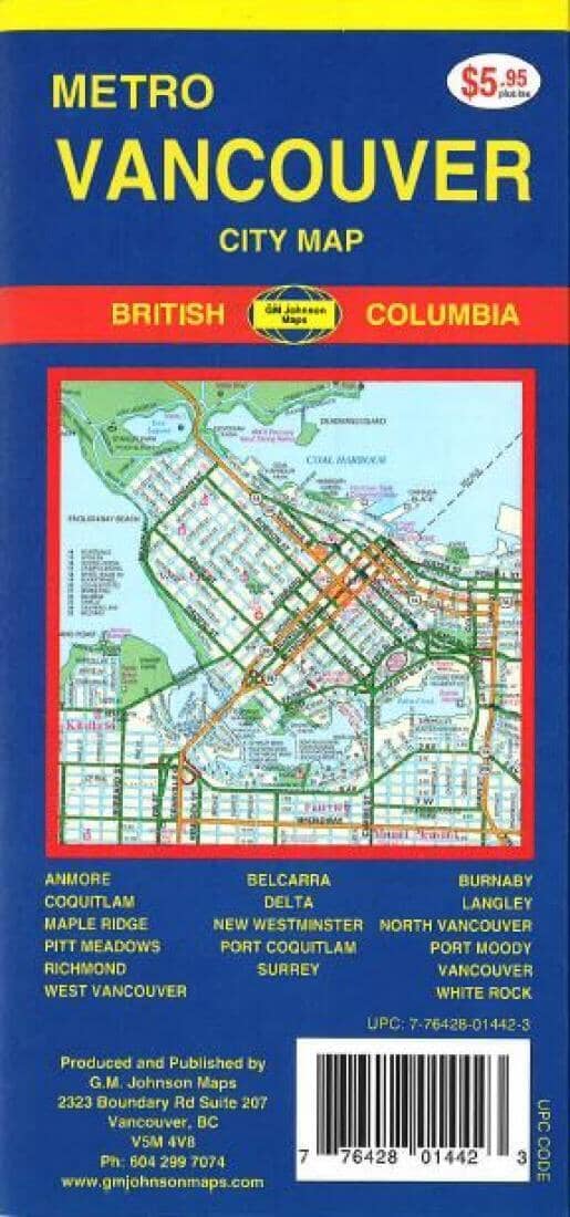 Vancouver Metro - City Map | GM Johnson Road Map 