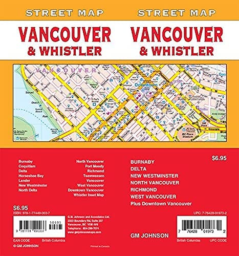 Vancouver / Whistler | GM Johnson carte pliée GM Johnson 