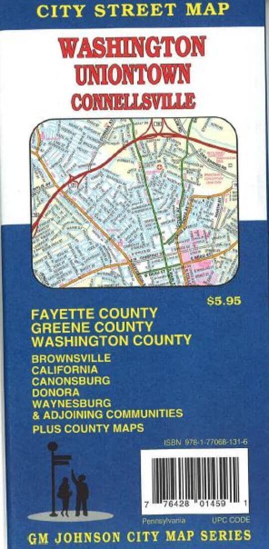 Washington - Uniontown and Connellsville - Pennsylvania | GM Johnson Road Map 