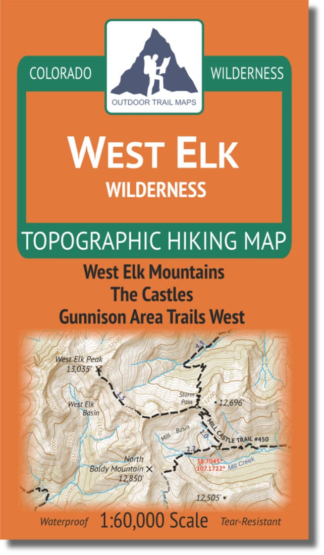 West Elk Wilderness | Outdoor Trail Maps LLC carte pliée 