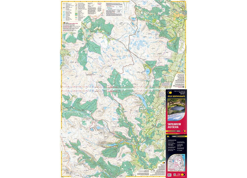 Wicklow Mountains | Harvey Maps - Superwalker maps carte pliée Harvey Maps 