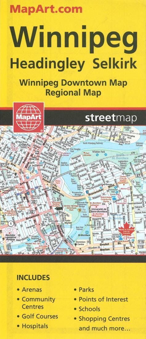 Winnipeg - Manitoba Street Map | Canadian Cartographics Corporation Road Map 