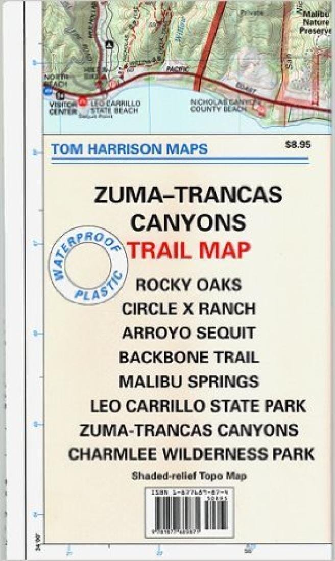 Zuma and Trancas Canyons, California by Tom Harrison Maps